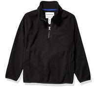 Amazon Essentials Veste Zippée 1/4 en Molleton Polaire Garçon, Noir, 10 Ans