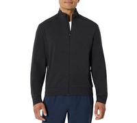 Amazon Essentials Veste Zippée pour la Gym, Tissu Technique Doux et Léger, Coupe Athlétique Homme, Noir Teinture Spatiale, S