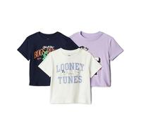 Amazon Essentials Warner Brothers Ensembles de T-Shirts Garçon, Lot de 3, Looney Tunes Collegiate, 10 ans