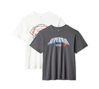 Amazon Essentials Warner Brothers T-shirt en Coton à Col Rond à Manches Courtes, Coupe Classique Homme, Lot de 2, Protecteur Superman, XL