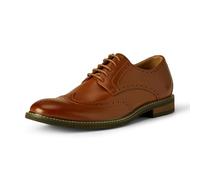 Amazon Essentials Wingtip Derby Dress Shoes Dark Tan 42 EU
