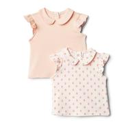 Amazon Essentials x Sofia Grainge Blouse Manches Courtes Bébé Fille, Lot de 2, Fraises/Rayures, 6-9 mois