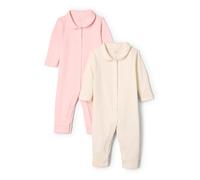 Amazon Essentials x Sofia Grainge Bodies à Manches Longues en Jersey Stretch de Coton avec Col à Volants Unisexe - Bébé, Lot de 2