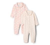 Amazon Essentials x Sofia Grainge Bodies à Manches Longues en Jersey Stretch de Coton avec Col à Volants Unisexe - Bébé, Lot de 2