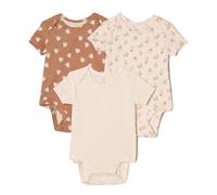 Amazon Essentials x Sofia Grainge Body Col Rond Manches Courtes Mixte Bébé, Lot de 3, Ivoire/Lapins/Visages d'agneau, 6-9 mois