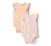 Amazon Essentials x Sofia Grainge Body en Coton, Manches Volantées et Détails Brodés Bébé fille, Lot de 2, Fraises/Rayures, Prématuré