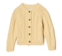 Amazon Essentials x Sofia Grainge Cardigan de pêcheur Unisexe pour Tout-Petit, Jaune Beurre, 3T