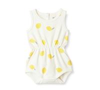 Amazon Essentials x Sofia Grainge Combi-short Sans Manches en Tissu Éponge Léger Bébé fille, Grand citron ivoire, 3-6 mois