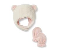 Amazon Essentials x Sofia Grainge Ensemble Bonnet et Moufles Mixte Enfante, Ivoire, M (12-24 mois)