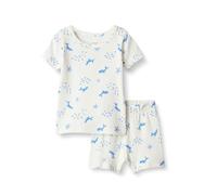 Amazon Essentials x Sofia Grainge Ensemble de Pyjama d'Été à Manches Courtes Assorti Maman et Fille pour Femmes et Filles, Lot de 2, Baleines Ivoire, 4 ans