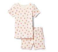 Amazon Essentials x Sofia Grainge Ensemble de Pyjama d'Été à Manches Courtes Assorti Maman et Fille pour Femmes et Filles, Pêche Motif Fraises, 18 Mois