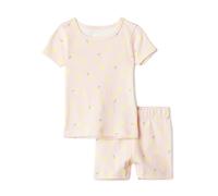 Amazon Essentials x Sofia Grainge Ensemble de Pyjama d'Été à Manches Courtes Assorti Maman et Fille pour Femmes et Filles, Lot de 2, Citron Rose Clair, 24 mois