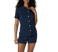 Amazon Essentials x Sofia Grainge Ensemble de Pyjama d'Été à Manches Courtes Assorti Maman et Fille pour Femmes et Filles, Bleu Marine, XS