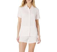 Amazon Essentials x Sofia Grainge Ensemble de Pyjama d'Été à Manches Courtes Assorti Maman et Fille pour Femmes et Filles, Rose Pâle Larges Rayures, L