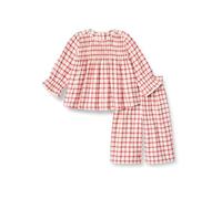 Amazon Essentials x Sofia Grainge Ensemble en flanelle à manches longues Fille, Ivoire Rouge Framboise Vitre, 2 ans