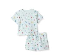 Amazon Essentials x Sofia Grainge Ensemble T-shirt et Short Décontracté Garçon, Lot de 2, Plage bleu pâle, 6-9 mois