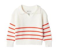 Amazon Essentials x Sofia Grainge Ensembles Sweat-shirts et Débardeurs en Crochet de Coton pour Maman et Moi Garçon, Rayures Fines Rouge Ivoire, 4 ans