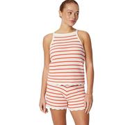 Amazon Essentials x Sofia Grainge Ensembles Sweat-Shirts et Débardeurs en Crochet de Coton pour Maman et Moi Femme, Ivoire Rouge Uneven Stripe, M