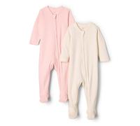 Amazon Essentials x Sofia Grainge Grenouillère avec Pieds en Coton Mixte Bébé, Lot de 2