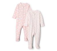 Amazon Essentials x Sofia Grainge Grenouillère avec Pieds en Coton Mixte Bébé, Lot de 2, Rose Lapin Ours, Prématuré