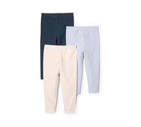 Amazon Essentials x Sofia Grainge Legging Bébé Fille, Lot de 3, Bleu Clair/Bleu Marine Foncé/Ivoire, 4 Ans