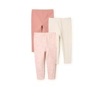 Amazon Essentials x Sofia Grainge Legging Bébé Fille, Lot de 3, Fleuri/Ivoire/Terracota, 4 Ans