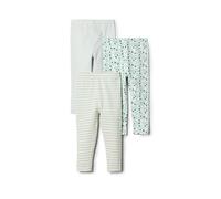 Amazon Essentials x Sofia Grainge Legging Fille, Lot de 3, Moutons/Rayures/Vert Pâle, 2 Ans