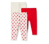 Amazon Essentials x Sofia Grainge Legging Mixte bébé, Lot de 3, Cœurs de Pommes/Ivoire/Rouge, 6-9 mois