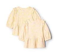 Amazon Essentials x Sofia Grainge Lot de 2 Hauts en Tricot à Manches 3/4 pour bébé Fille, Motif Floral délicat/Arbres Ronds, 0-3 Mois