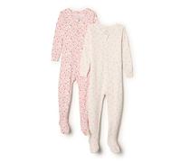 Amazon Essentials x Sofia Grainge Lot de 2 Pyjamas avec Pieds ajustés en Coton pour bébé, Unisexe, Motif Petits Lapins/Moutons, 18 Mois