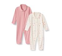 Amazon Essentials x Sofia Grainge Pyjama sans Pieds Mixte Bébé, Lot de 2, Cœurs Multiples/Rose Blush, 0 mois