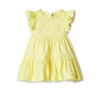 Amazon Essentials x Sofia Grainge Robe Décontractée Ajustée et Évasée en Satin de Coton Tissé Fille, Jaune Clair, 24 mois