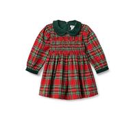Amazon Essentials x Sofia Grainge Robe en flanelle à manches longues Fille, Rouge Cerise Plaid Festif, 3 ans