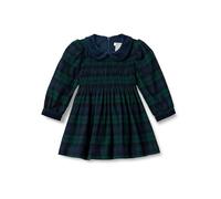 Amazon Essentials x Sofia Grainge Robe en flanelle à manches longues Fille, Vert Émeraude Foncé Bleu Profond Écossais, 4 ans