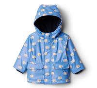 Amazon Essentials x Sofia Grainge Veste de Pluie Déperlante Bébé Garçon, Bleuet Éléphants, 6-9 Mois