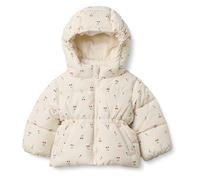 Amazon Essentials X Sofia Grainge Veste matelassée à Capuche imperméable pour bébé Motif Cerises ivoires Taille XS