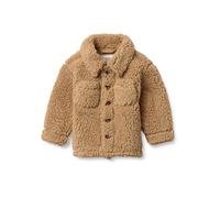 Amazon Essentials x Sofia Grainge Veste Surchemise Sherpa Garçon, Chameau, 2 ans