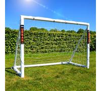 Amazon Exclusive Football Flick Goal But de Football pour Jardin en uPVC épais 70 mm avec système de Verrouillage intégré (6 x 4, 8 x 4, 8 x 4, 8 x 6, 12 x 6), Blanc