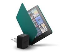 Amazon Kindle Colorsoft 16 GB + étui vert jade composé de matériaux d'origine végétale + adaptateur 9 W