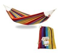 Amazonas Hamac Classique Xl Barbados Rainbow Fait A La Main Au Bresil Jusqu'a 200 Kg De Capacite De Charge Avec 230 X 150 Cm Pour 1- Multicolore