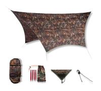 AMAZONAS Ultra Light Traveller Tarp Forest 650 g - Dimensions plié : 25 x 10 cm - Protection Contre Les intempéries - Effet Camouflage