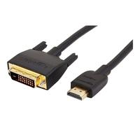 AmazonBasics - Câble adaptateur - HDMI mâle pour DVI-D mâle - 3 m - blindé - vis moletées