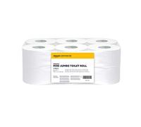 AmazonCommercial Papier Toilette Mini Jumbo, Qualité Premium 2 Plis, 12 Rouleaux (1 Paquet), 557 Feuilles par Rouleau, Dimensions des Feuilles : 30,5cm x 9cm, Compatible avec les Distributeurs T2