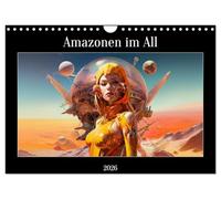 Amazonen im All (Wandkalender 2026 DIN A4 quer), CALVENDO Monatskalender: Amazone im All - Kalender mit Kriegerinnen der amazonen im All.