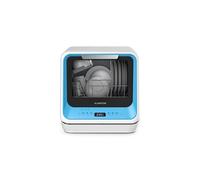 Klarstein Amazonia Mini Lave Vaisselle Pose libre Compact 7 Programmes 5L Réservoir ou Raccordement Silencieux Portable Bleu