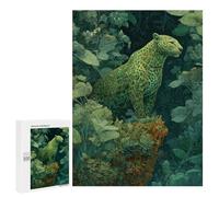 Amazonian Jaguar in Lush Jungle Puzzle 1000 Pièces Educa Jouet en Bois Cadeau Unique Décoration Intérieure Jeu Éducatif Challenge Toy Adultes Et Enfants À Partir De 14 Ans 500 PCS