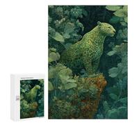 Amazonian Jaguar in Lush Jungle Puzzle 1000 Pièces Educa Jouet en Bois Cadeau Unique Décoration Intérieure Jeu Éducatif Challenge Toy Adultes Et Enfants À Partir De 14 Ans 300 PCS