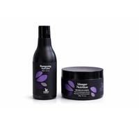 Amazonie Essence Kit Shampoing & Masque Nutrition 300ml - Açaí, Huile d’Argan & Murumuru - Sans Sulfate - Hydratation Intense & Réparation - Tous Types de Cheveux - Made in Brazil