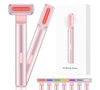 AmazValue Global Masseur de zone des yeux avec lumière LED et vibrations douces - Outil de massage sous les yeux rechargeable pour la routine quotidienne de soins de la peau