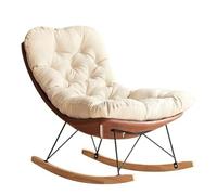 AMAZWI Fauteuil Bascule Moderne Fauteuil Bascule Rembourré Fauteuil Bascule, Fauteuil Bascule Rembourré D'intérieur, for Salon, Chambre À Coucher(Brown)